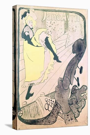 Poster Advertising Jane Avril at the Jardin de Paris, 1893-Henri de Toulouse-Lautrec-Stretched Canvas