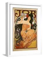 Poster Advertising 'Job', 1898-Alphonse Mucha-Framed Giclee Print