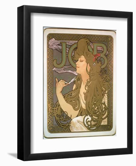 Poster Advertising 'Job' Cigarette Papers, 1896-Alphonse Mucha-Framed Giclee Print