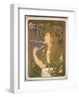 Poster Advertising 'Job' Cigarette Papers, 1896-Alphonse Mucha-Framed Giclee Print