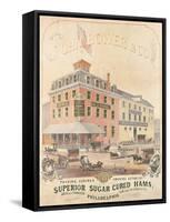 Poster Advertising 'John Bower and Co. Superior Sugar Cured Hams'-null-Framed Stretched Canvas