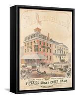 Poster Advertising 'John Bower and Co. Superior Sugar Cured Hams'-null-Framed Stretched Canvas