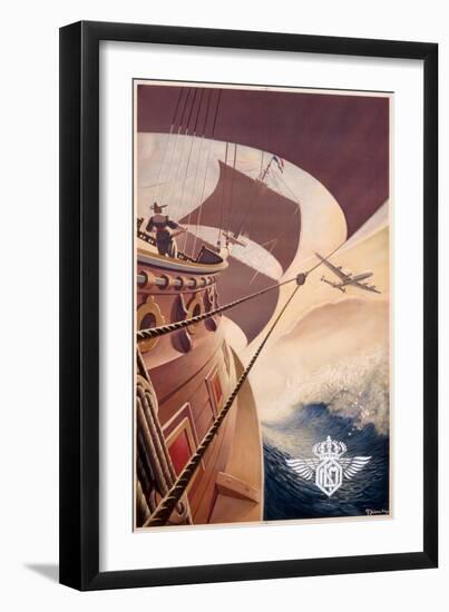 Poster Advertising 'Klm', C.1938-null-Framed Giclee Print