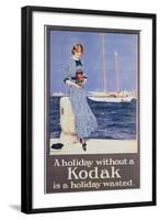 Poster Advertising Kodak Cameras, C.1930-null-Framed Giclee Print