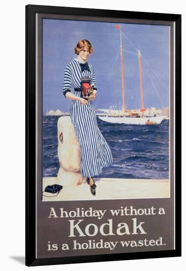 Poster Advertising Kodak Cameras, C.1930-null-Framed Giclee Print