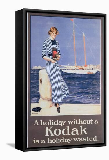 Poster Advertising Kodak Cameras, C.1930-null-Framed Stretched Canvas