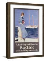Poster Advertising Kodak Cameras, C.1930-null-Framed Premium Giclee Print