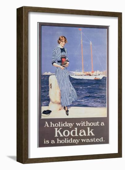 Poster Advertising Kodak Cameras, C.1930-null-Framed Giclee Print