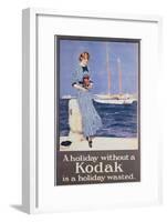 Poster Advertising Kodak Cameras, C.1930-null-Framed Giclee Print