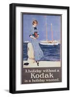 Poster Advertising Kodak Cameras, C.1930-null-Framed Giclee Print