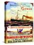 Poster Advertising Kosmos Steamship Company, 1901-null-Stretched Canvas