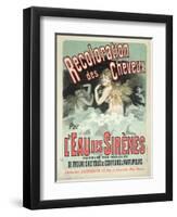 Poster Advertising l'Eau Des Sirenes Hair Colourant, 1899-Jules Chéret-Framed Giclee Print