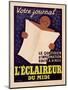 Poster Advertising 'L'Eclaireur Du Midi' Newspaper, C.1939-J.M. Bompard-Mounted Giclee Print
