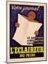 Poster Advertising 'L'Eclaireur Du Midi' Newspaper, C.1939-J.M. Bompard-Mounted Giclee Print