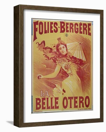 Poster Advertising "La Belle Otero" at the Folies-Bergeres, 1894-G. Bataille-Framed Giclee Print