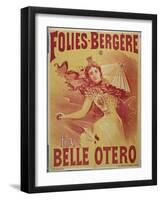 Poster Advertising "La Belle Otero" at the Folies-Bergeres, 1894-G. Bataille-Framed Giclee Print