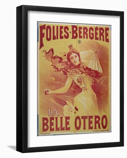 Poster Advertising "La Belle Otero" at the Folies-Bergeres, 1894-G. Bataille-Framed Giclee Print