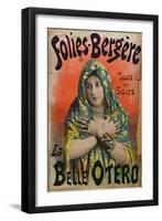 Poster advertising 'La Belle Otero' at the Folies Bergeres, c.1892-94-null-Framed Giclee Print