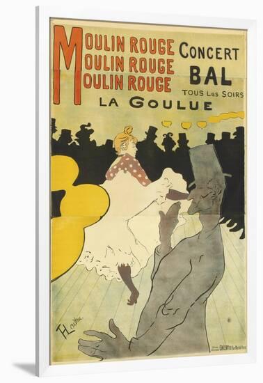 Poster Advertising 'La Goulue' at the Moulin Rouge, 1891-Henri de Toulouse-Lautrec-Framed Giclee Print