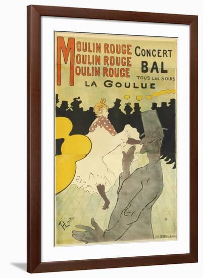 Poster Advertising 'La Goulue' at the Moulin Rouge, 1891-Henri de Toulouse-Lautrec-Framed Giclee Print