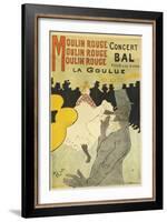 Poster Advertising 'La Goulue' at the Moulin Rouge, 1891-Henri de Toulouse-Lautrec-Framed Giclee Print