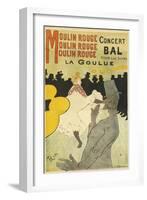 Poster Advertising 'La Goulue' at the Moulin Rouge, 1891-Henri de Toulouse-Lautrec-Framed Giclee Print