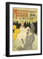 Poster Advertising 'La Goulue' at the Moulin Rouge, 1891-Henri de Toulouse-Lautrec-Framed Premium Giclee Print