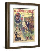 Poster Advertising 'La Legende De L'Oeillet', a Play by Georges Fagot (Colour Litho)-Candido Aragonez de Faria-Framed Giclee Print