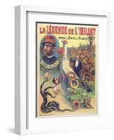 Poster Advertising 'La Legende De L'Oeillet', a Play by Georges Fagot (Colour Litho)-Candido Aragonez de Faria-Framed Giclee Print