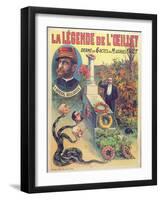 Poster Advertising 'La Legende De L'Oeillet', a Play by Georges Fagot (Colour Litho)-Candido Aragonez de Faria-Framed Giclee Print