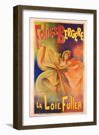 Poster Advertising La Loie Fuller at the Folies Bergere-Charles Lucas-Framed Giclee Print
