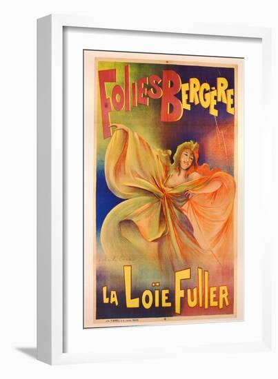 Poster Advertising La Loie Fuller at the Folies Bergere-Charles Lucas-Framed Giclee Print