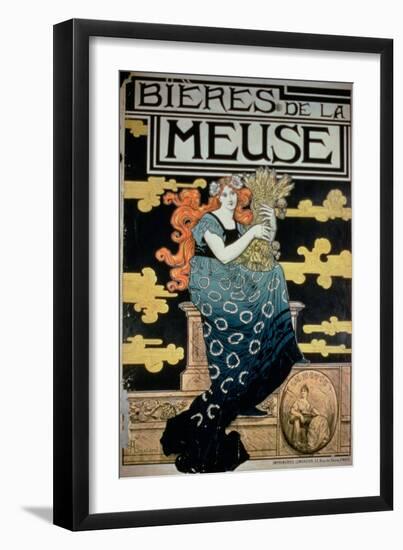 Poster Advertising "La Meuse Beers"-Marc-auguste Bastard-Framed Giclee Print