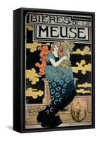 Poster Advertising "La Meuse Beers"-Marc-auguste Bastard-Framed Stretched Canvas