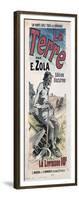 Poster Advertising La Terre by Emile Zola, 1889-Jules Chéret-Framed Giclee Print