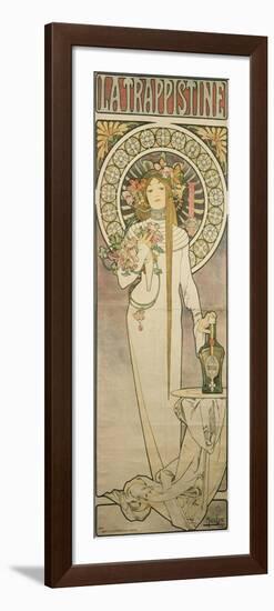Poster Advertising 'La Trappistine', 1897-Alphonse Mucha-Framed Premium Giclee Print