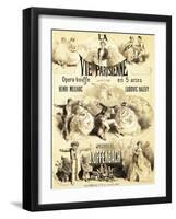 Poster Advertising "La Vie Parisienne," an Operetta by Jacques Offenbach 1886-Jules Chéret-Framed Giclee Print
