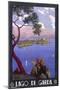 Poster Advertising Lake Garda, Italy - an Idyllic Scene-null-Mounted Art Print