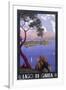 Poster Advertising Lake Garda, Italy - an Idyllic Scene-null-Framed Art Print