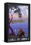 Poster Advertising Lake Garda, Italy - an Idyllic Scene-null-Framed Stretched Canvas