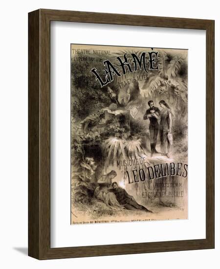 Poster Advertising "Lakme," Opera by Leo Delibes (1861-91)-Antonin Marie Chatiniere-Framed Giclee Print