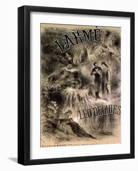 Poster Advertising "Lakme," Opera by Leo Delibes (1861-91)-Antonin Marie Chatiniere-Framed Giclee Print