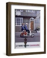 Poster Advertising Lambretta Scooters, 1963-null-Framed Giclee Print
