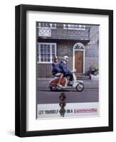Poster Advertising Lambretta Scooters, 1963-null-Framed Giclee Print