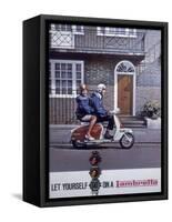 Poster Advertising Lambretta Scooters, 1963-null-Framed Stretched Canvas