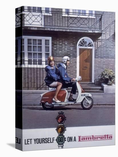 Poster Advertising Lambretta Scooters, 1963-null-Stretched Canvas