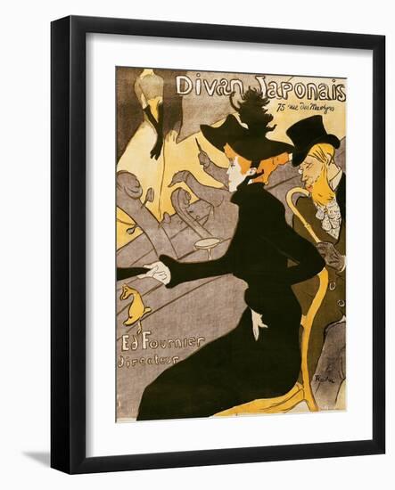 Poster Advertising "Le Divan Japonais", 1892-Henri de Toulouse-Lautrec-Framed Giclee Print