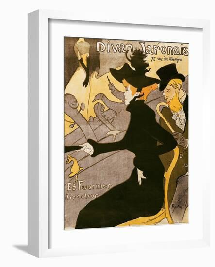 Poster Advertising "Le Divan Japonais", 1892-Henri de Toulouse-Lautrec-Framed Giclee Print