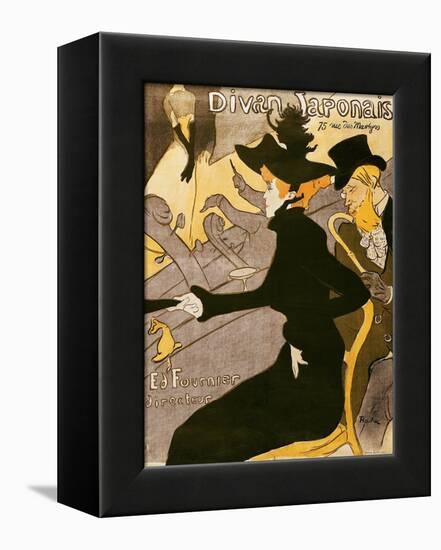 Poster Advertising "Le Divan Japonais", 1892-Henri de Toulouse-Lautrec-Framed Stretched Canvas