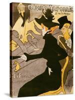 Poster Advertising "Le Divan Japonais", 1892-Henri de Toulouse-Lautrec-Stretched Canvas